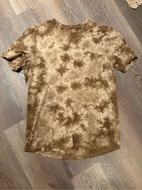 lululemon athletica Men's Brown Tie-Dye Short Sleeve Crew